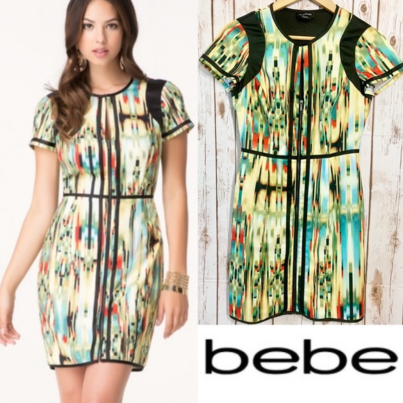 bebe Dresses & Skirts - (NWOT)BEBE Lioness print sheath